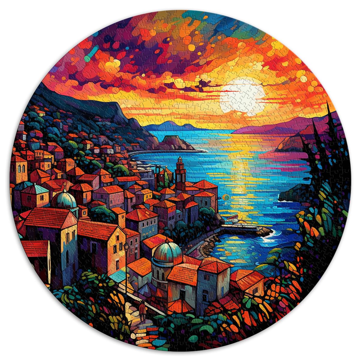 Puzzle | Puzzles Dubrovnik, farbenfrohes Puzzle für Erwachsene und Kinder, 1000 Teile, 67,5 x 67,5 cm, Lernpuzzle, tolles