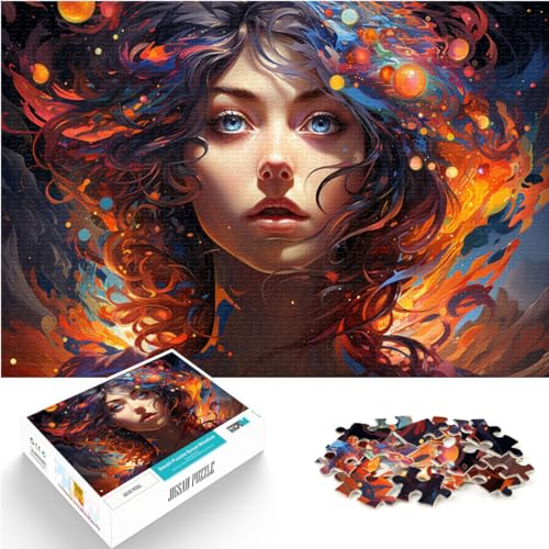 Puzzle Anime-Mädchen im Weltraum, Puzzle 1000 Teile, Holzpuzzle, Spielzeug, Puzzle, Lernspiele, Stressabbau-Puzzle, 1000 Teile (50 x 75 cm)