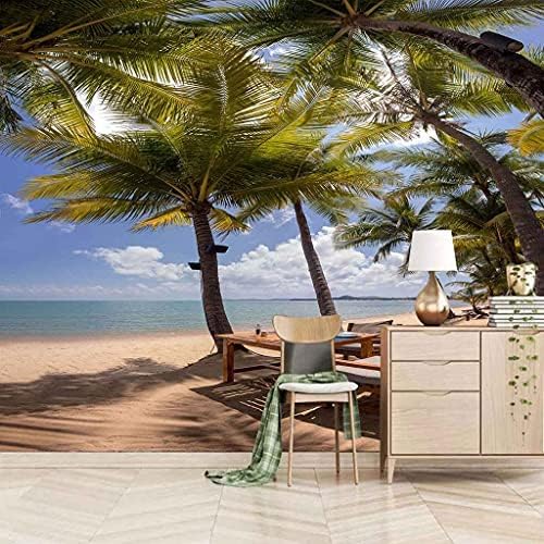 Tropical Beach Woods 3D Tapeten Wanddekoration Fototapete Sofas Wohnzimmer Wandbild Schlafzimmer-350cm×256cm