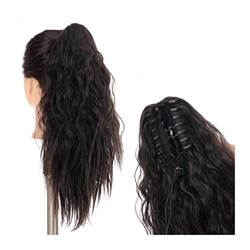 Pferdeschwanz Haarteil Curly Hair Extensions Pferdeschwanz for Frauen, synthetischer Clip in Pferdeschwanz-Krallen-Haarverlängerungen, mittellange, wellige, flauschige Pferdeschwanz-Haarteile Pferdesc