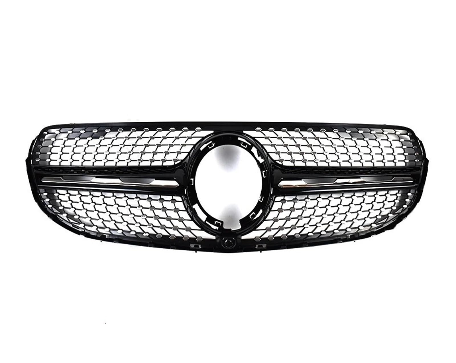 Frontgrills Für Benz Für GLC X253 2019-2021 GT Diamond Style Modifiziertes Bodykit Tuning Hood Mesh Frontstoßstangengrill Renngrillgitter Front Bumper Grille(DM Black)