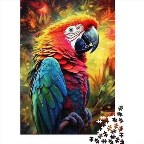 Holzpuzzle für Erwachsene mit Tieren, Vögeln, Papageien, Puzzlespielzeug, Erwachsenenpuzzle 500 Teile für anspruchsvolles Puzzlespiel und Familienspiel 20,47x14,96 Zoll