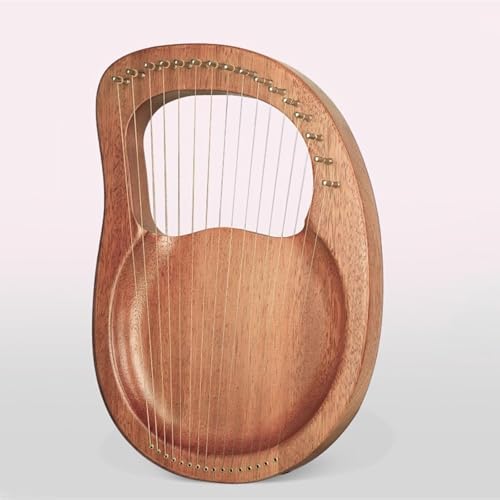 Tragbare Harfe,16-saitige,19-saitige Unisex-keltische Harfe,Klassisches Musikinstrument,Harfe Instrument (Color : 16-String-Plate Style-Log)