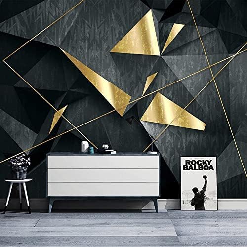 XLMING Geometrische Goldlinie Kreativ Abstrakt 3D Tapete Home Dekoration Wohnzimmer Sofa Schlafzimmer Tv Hintergrund Wand-150cm×105cm