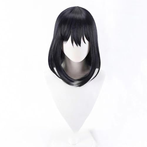 WCCNKK Anime Cosplay Haikyuu Shimizu Kiyoko Cosplay-Perücke, Kurze Schwarze Haare, Kostümparty, Anime-Show, Cosplay-Event, Geschenk Für Anime-Fans