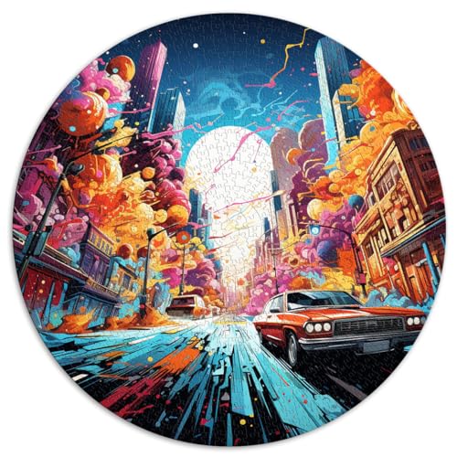 Puzzles Geschenke Spielzeug Stadtbild Auto der Zukunft 1000 Teile Puzzle 67,5x67,5cm Puzzle für Sommerliebhaber Geburtstagsgeschenk, Geschenke für oder, Wandkunst