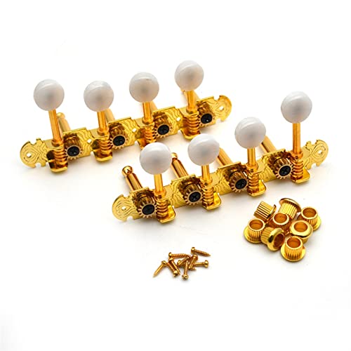 Gitarren Stimmwirbel 1 Set Mandoline Maschinenköpfe Tuner Tuning Tasten Pegs Für Mandoline Instrument Gold Vernickelt (Color : Gold 1R1L)