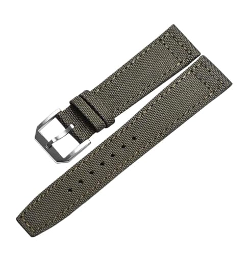 SpaRcz 20-22mm Uhrenarmband Nylon Canvas Uhrenzubehör für Herrenarmband, Farbe 1, 21mm