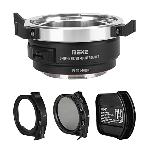 Meike MK-PLTL-C Drop-In Filter Manueller Fokusadapter mit variablen ND- und UV-Filtern für ARRI PL-Mount Cine Objektiv an Panasonic Sigma Leica L-Mount Kameras wie S1H S1 S5 S1R FP FPL SL SL2