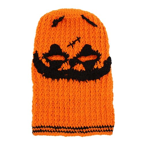 HDKEAN Halloween-Strickmütze für Partys, Urlaub, Winter, warme Mütze, Vollkopf-Thema für Teenager und Erwachsene