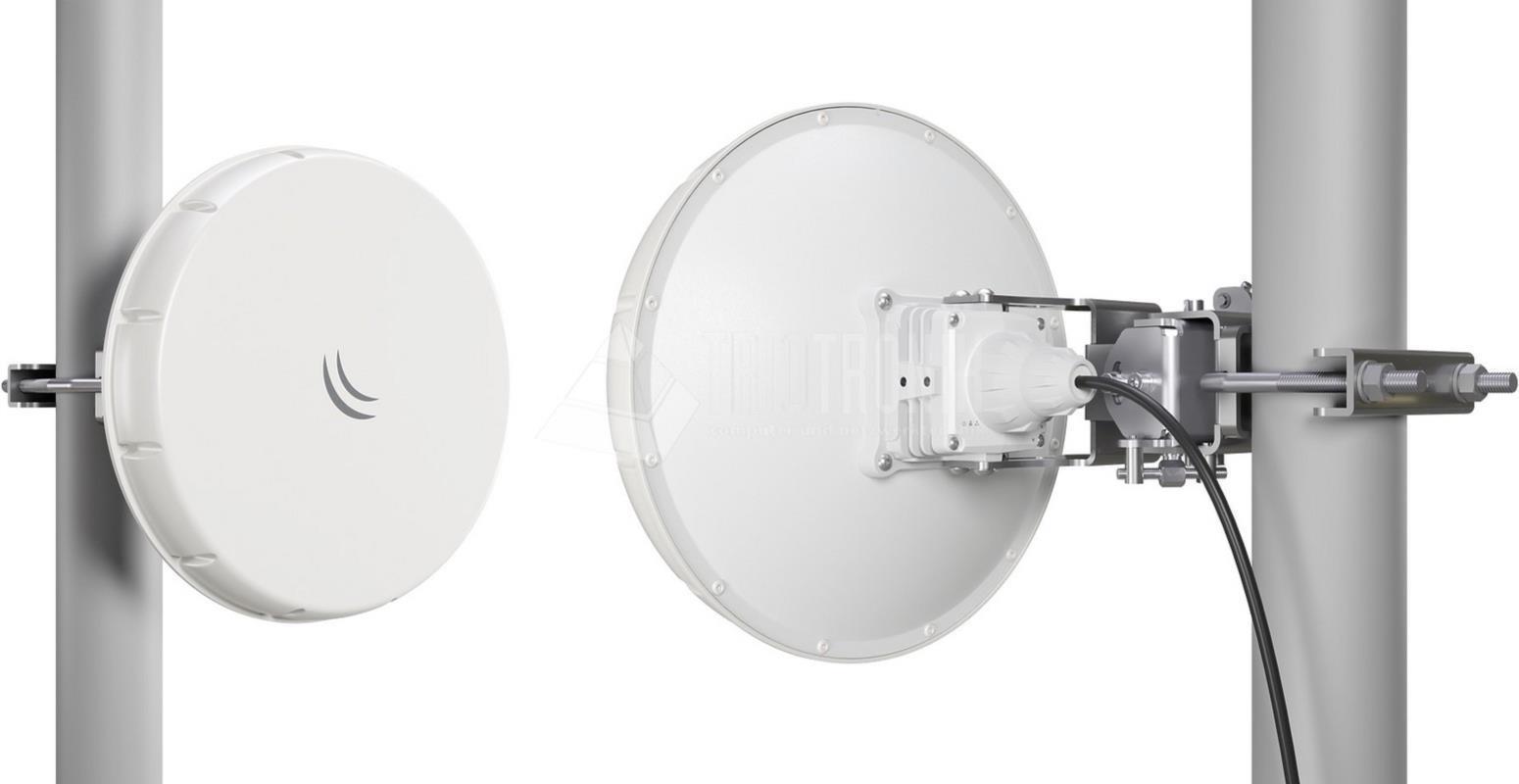 MikroTik Wire nRAY 2000 Mbit/s weiß Ethernet-Verbindung, unterstützt Stromversorgung über diesen Port (PoE).