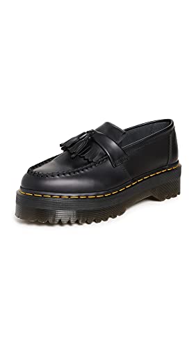 DR. MARTENS Unisex Adrian Quad Moccasin, Black Smooth, 36 EU