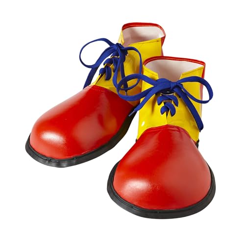 Widmann 9146P Extra große Clown Schuhe, Unisex – Erwachsene, Gelb/Rot/Blau, Taglia unica