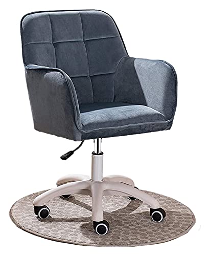 ANIFM Bürostuhl Schreibtischstuhl Bürostuhl Drehstuhlgestell Dick gepolsterter Sitz Ergonomischer Arbeitsstuhl Samtspielstuhl Stuhl (Farbe: Dunkelgrau) erforderlich Comfortable Anniversary