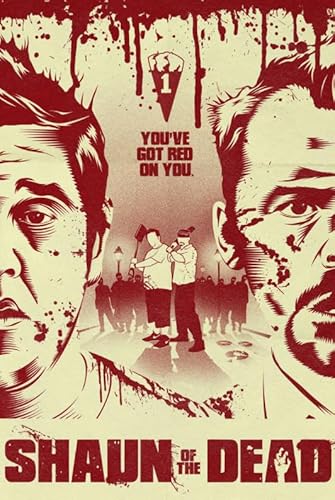 HfmQuisutron Jigsaw Puzzle 1000 Teile Komödie Horrorfilm Shaun of The Dead Poster Buntes Geschicklichkeitsspiel Für Die Ganze Familie Erwachsene Xy144Tk