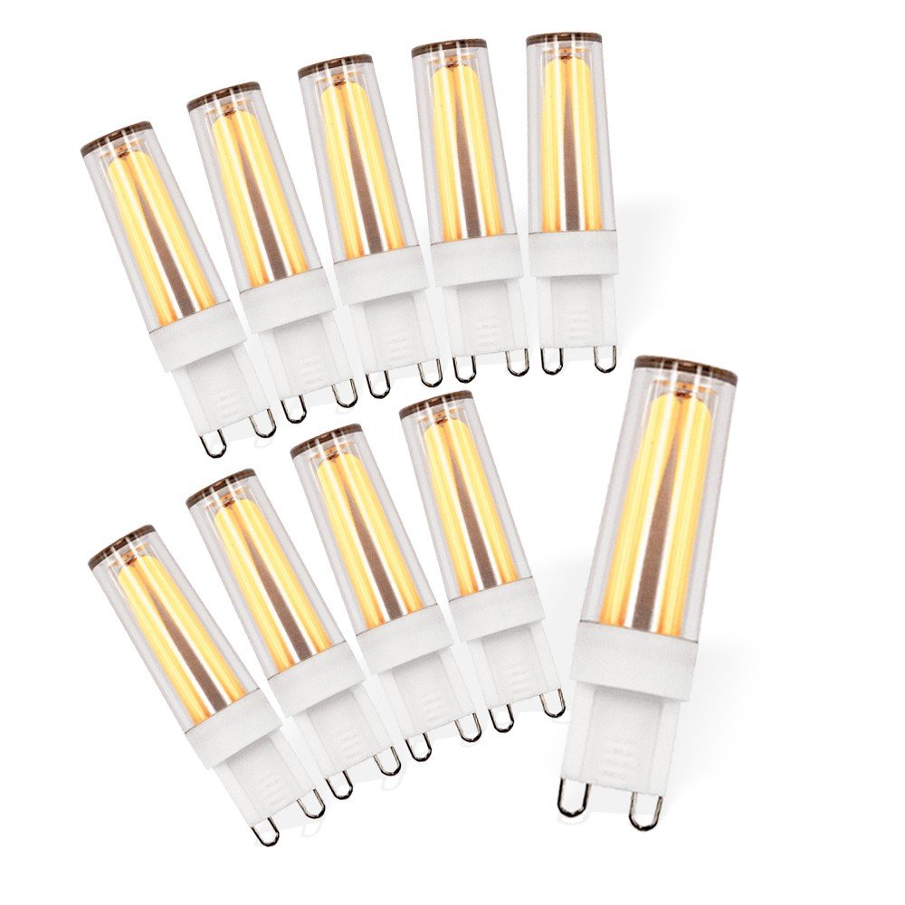 CLE 10 Stück LED Stiftsockellampe 4W G9 100lm 3000k Warmweiß