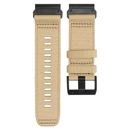 IOTUP 22 x 26 mm Canvas-Armband für Garmin Tactix 7 7Pro Edition Armbänder Armband Fenix 7X 7 6X 6 Pro 5X 5 Plus 3 HR Epix MK2 Uhrenarmband, 26 mm, Achat