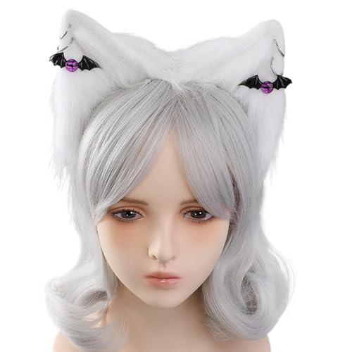 Oxxggkao Plüsch Katzenohren Stirnbänder Auge Schleife. Plüsch Stirnbänder Anime Versammlungen Halloween Geschenk Mädchen