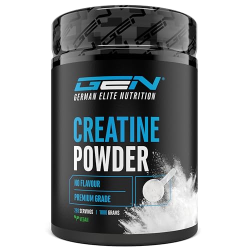 Creatin Pulver - 1kg / 1000 g - Reines Creatin Monohydrat - Optimale Löslichkeit - Vegan - Ohne Zusätze - Pure Powder - German Elite Nutrition