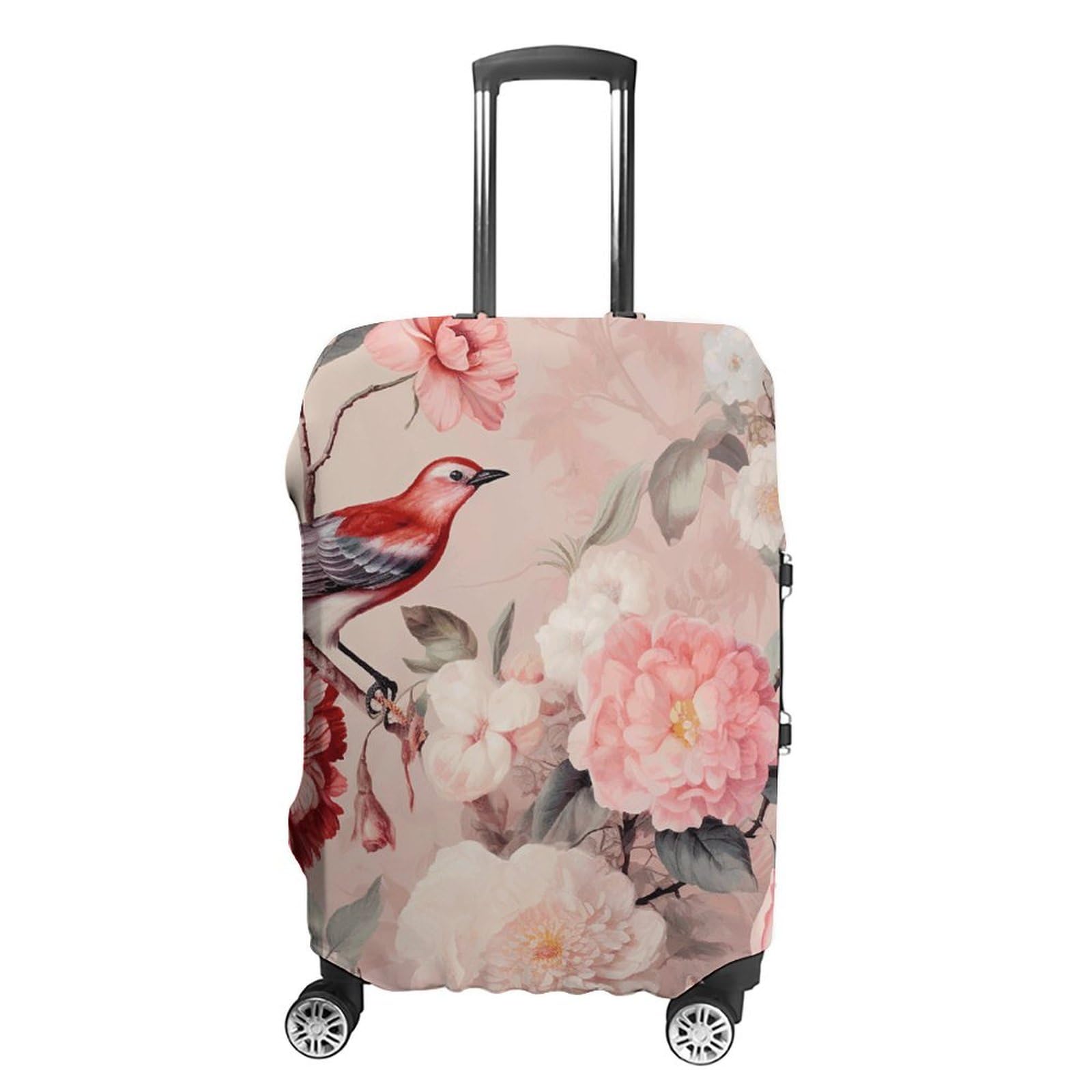 CSGJMYGS Reisegepäckabdeckung, elastisch, waschbar, modisch, kratzfest, Feen-Stil, Blumen, Koffer-Schutz, passend für 45,7 - 81,3 cm Gepäck, Stil 1, L