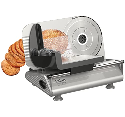 Brotschneidemaschine | Edelstahlklinge Ø190 mm | Schneidestärke 0-15 mm | Brotschneider | Bread Slicer | Allesschneider | Schneidegerät | 150 Watt | Edelstahlklinge Ø190 mm | Schneidestärke 0-15 mm