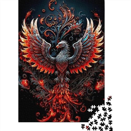 Schwierige, anspruchsvolle Puzzles mit 1000 Teilen, Phoenix-Puzzles aus Holz, Puzzles für Erwachsene, Teenager, Puzzles für Erwachsene, Geschenke 29,53x19,69 Zoll