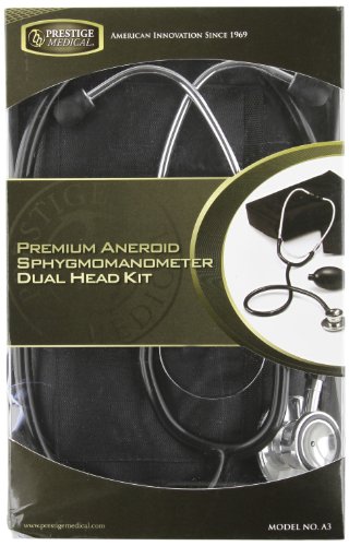 NCD Medical/Prestige Medical Set mit Aneroid-Manometer und Doppelkopf-Stethoskop, Schwarz