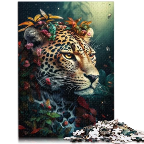 Puzzles Geschenke Spielzeug Fantasy Magic Leopard Art Puzzles für Erwachsene 1000 Teile Holzpuzzle Familienspiele Weihnachtsgeburtstagsgeschenke 1000 Stück (50x75cm)