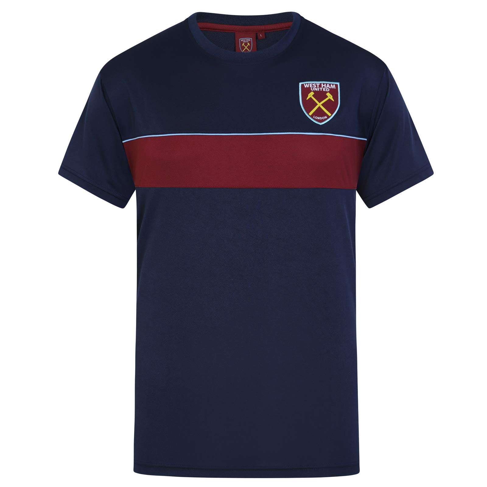 West Ham United FC - Herren Trainingstrikot aus Polyester - Offizielles Merchandise - Geschenk für Fußballfans - Dunkelblau - L