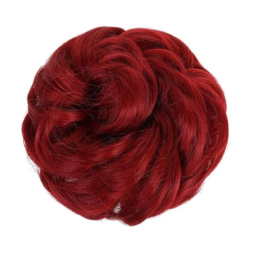 Bun Haarteile (1/2 Stück) Dutt-Pferdeschwanz-Haarverlängerungen for Frauen, Mädchen, Kinder, synthetische lockige Donut-Chignon-Haarteile, elastisches Haarband, Hochsteckfrisur, Chignon, flauschiges,