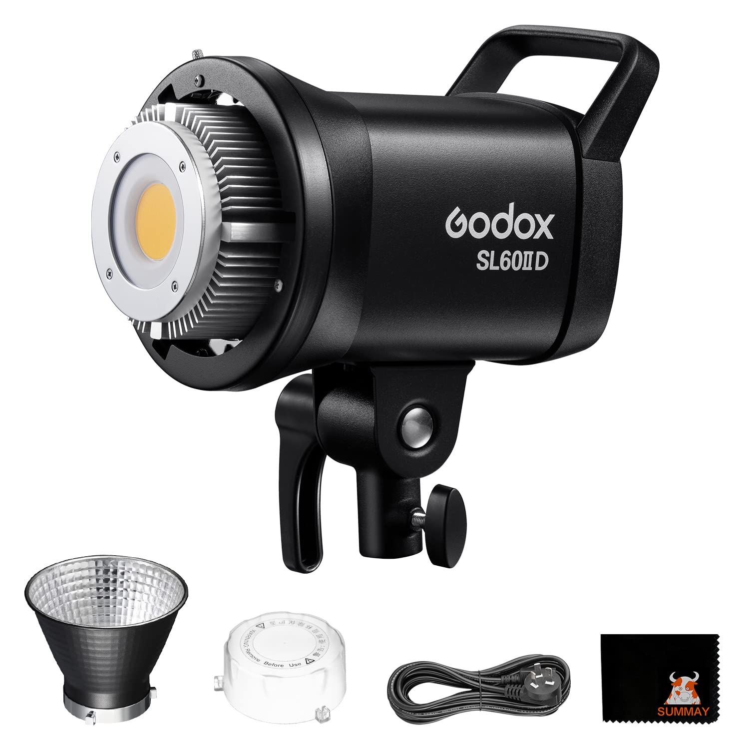 Godox SL60IID 70W LED-Dauervideoleuchte, Bowens Mount 18600 lux @5600K@1m, CRI96 TLCI97, 0% - 100% Helligkeitsanpassung, APP-Steuerung, Geeignet für Interviews, Porträts, Stillleben, Videoaufnahmen