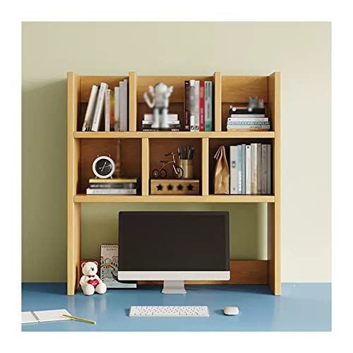 Freistehende Regale Schreibtisch-Bücherregal-Organizer Holz-Arbeitsplatte Bücherregal Aufbewahrungsregal Bürobedarf Schreibtisch-Organizer Schreibtisch-Organizer Literatur Foto-Präsentationsregal, H