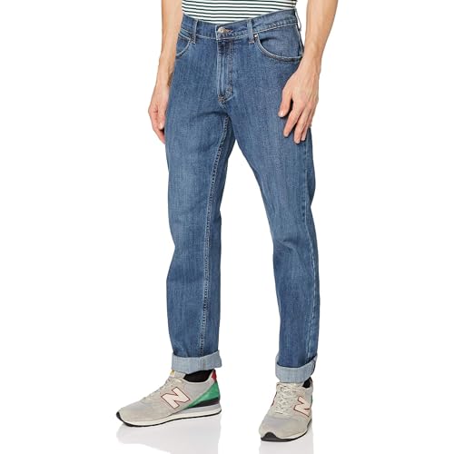 Wrangler Herren Authentic Regular fit Jeans, Blau (Blua Mid Stone 14V), 33W / 34L