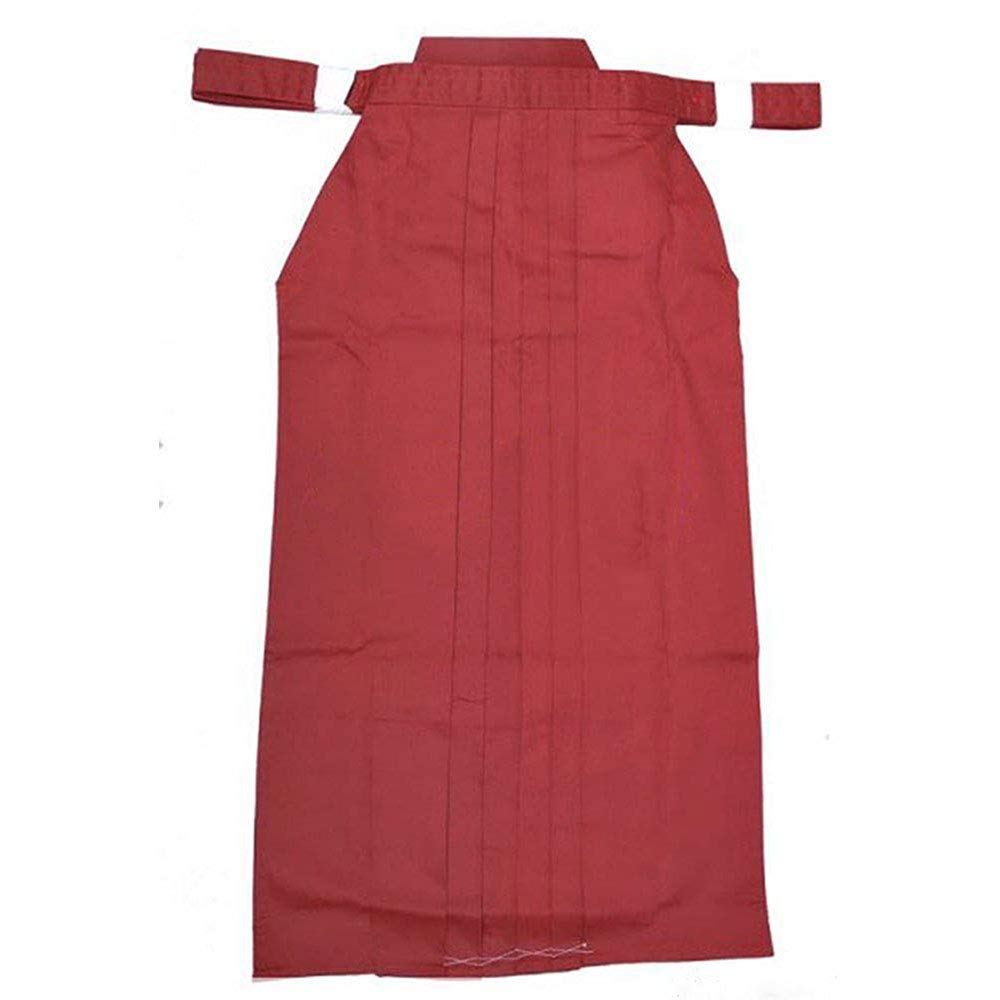 G-LIKE Kampfsport Kendo Kenjutsu Uniform - Traditionelle Japanische Schwertkampfkunst Kostüm Karate Ninja Aikido Training Kleidung Keikogi Jacke Hakama Hose für Männer Frauen (Red, XXS)