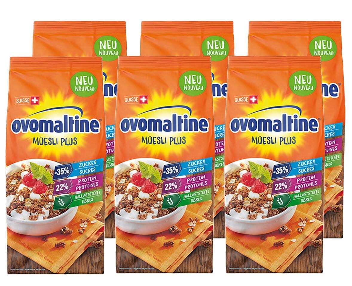 Ovomaltine 300g Crunchy Müsli PLUS, 6er Pack, (6x300 g)