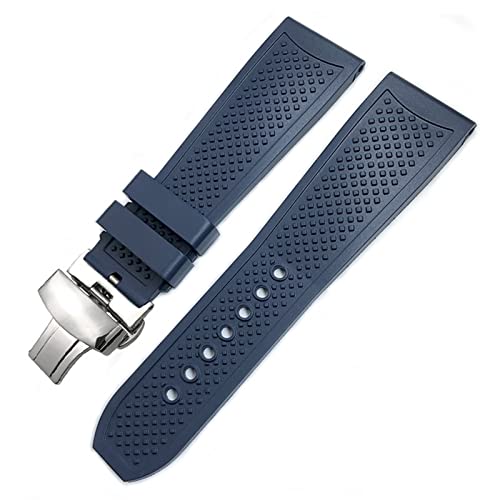 NEYENS 23,5 mm Gummi-Uhrenarmband für Calibre de Cartier Tank Solo Santos DE Wasserdichtes Silikon-Uhrenarmband, 23 mm, Achat