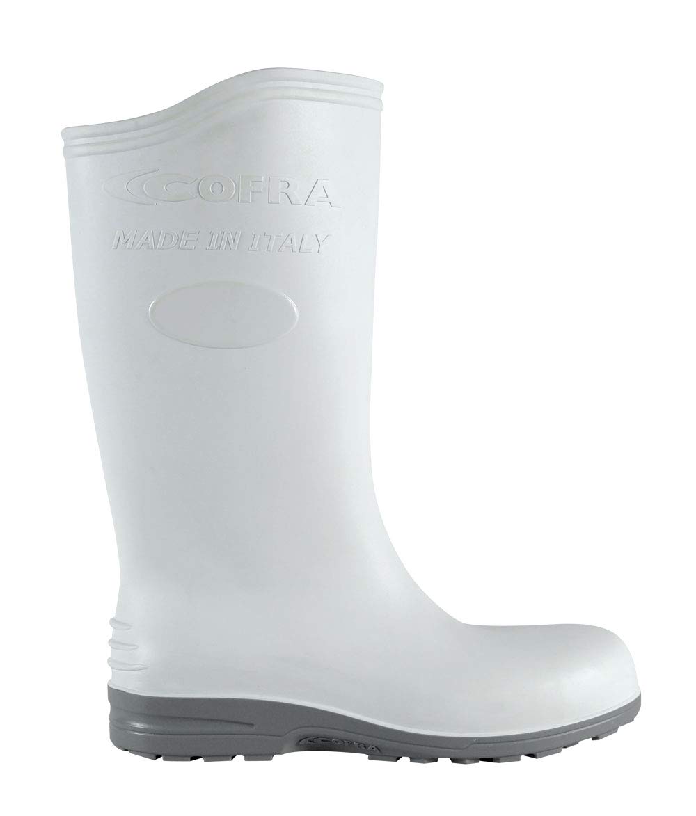 COFRA ECLYPSE S4 FO SR Größe Stiefel PVC/Nitril Weiß/Perle - Zehenkappe Arbeitsstiefel Sicherheitsschuhe, Weiß, 44 EU