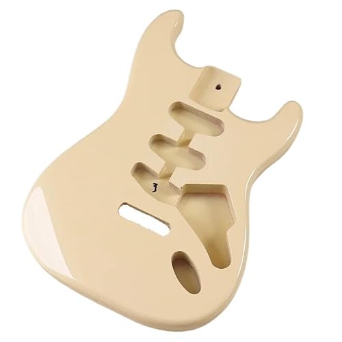 SSS Tonabnehmer Aus Pappelholz, Korpus Für E-Gitarre, DIY-Gitarrenfass, Gitarrenteile, 5,7 Cm Taschenbreite (Color : Yellow)