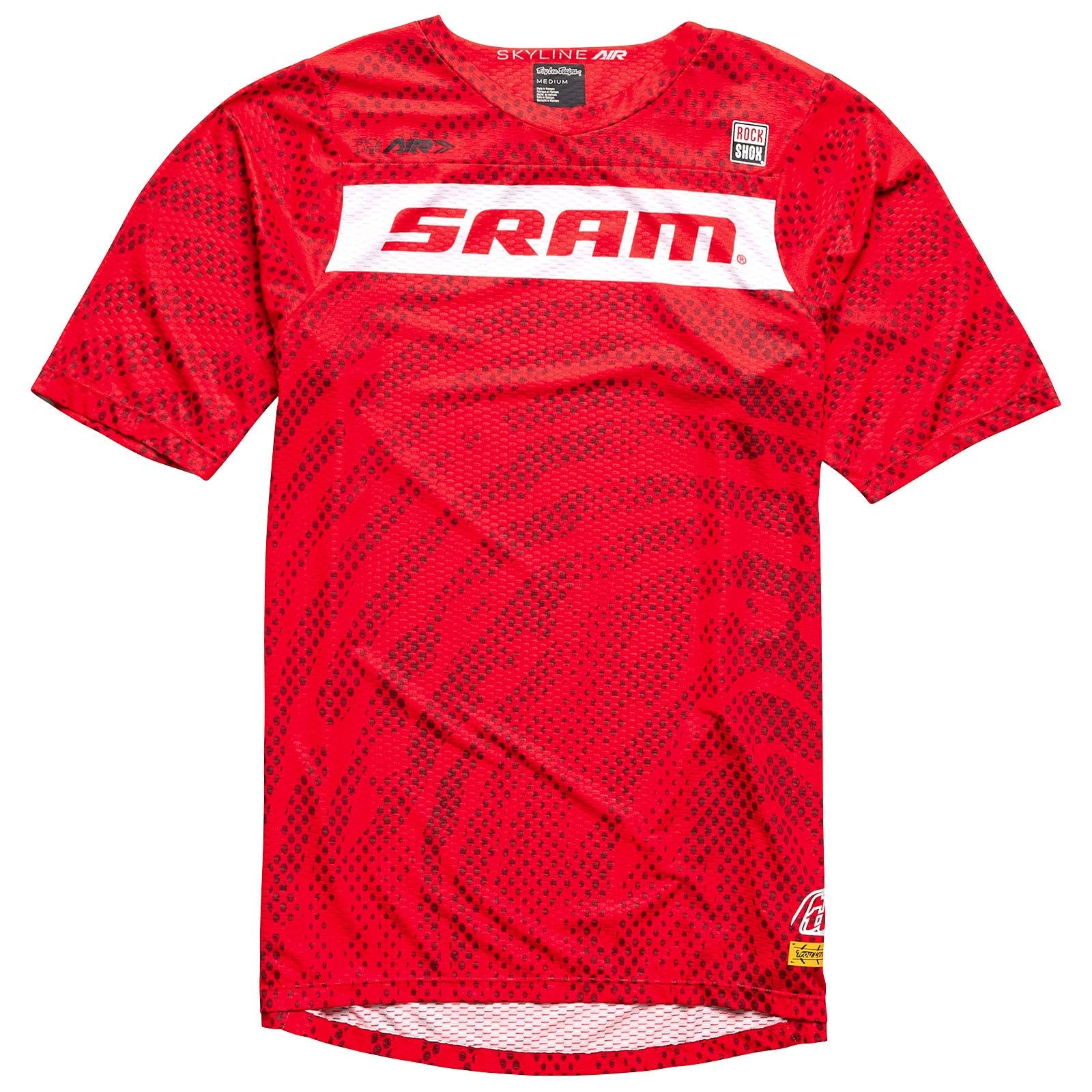 Troy Lee Designs Skyline Air Mountainbike-Trikot f r Erwachsene, kurz rmelig, Sram Roots, Fiery Red, XXL