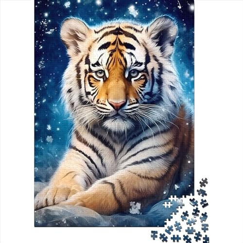 Tiger-Holzpuzzle für Teenager, Geschenke für schwierige und anspruchsvolle Puzzles, 1000-teiliges Holzpuzzle für Erwachsene Teenager, 75 x 50 cm