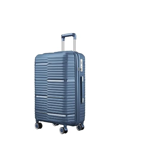 RUVOO Koffer Trolley Reisekoffer Unzerstörbares, Erweiterbares Hartschalen-Spinnergepäck Mit TSA-Schloss 20/24/28 Zoll Koffer Gepäck Rollkoffer (Color : Blu, Size : 28in)