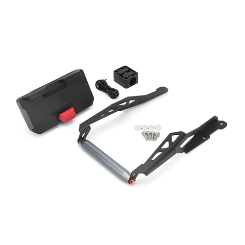 Handyhalterung Motorrad Für CFMOTO 800MT 2023 Motorradzubehör Telefonhalter Unterstützung GPS-Navigationshalterung 12/22mm Externes Zubehör Handyhalter Fahrrad(Set - 22MM)