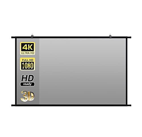 An der Wand befestigte Projektorleinwand Grau Anti-Lichtbeständiges Reflektierendes Gewebe 60 84 100 120 Zoll for Heimkino im Freien - Projektorleinwand(60 inch)