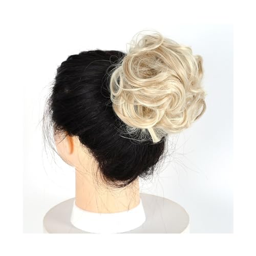 Brötchen Haarteil Lockiger, unordentlicher Haarknoten, Chignon, Donut, Haarpolster, elastisches Haar, synthetisches Haarteil for Frauen Brötchen Haarteil(14H613)