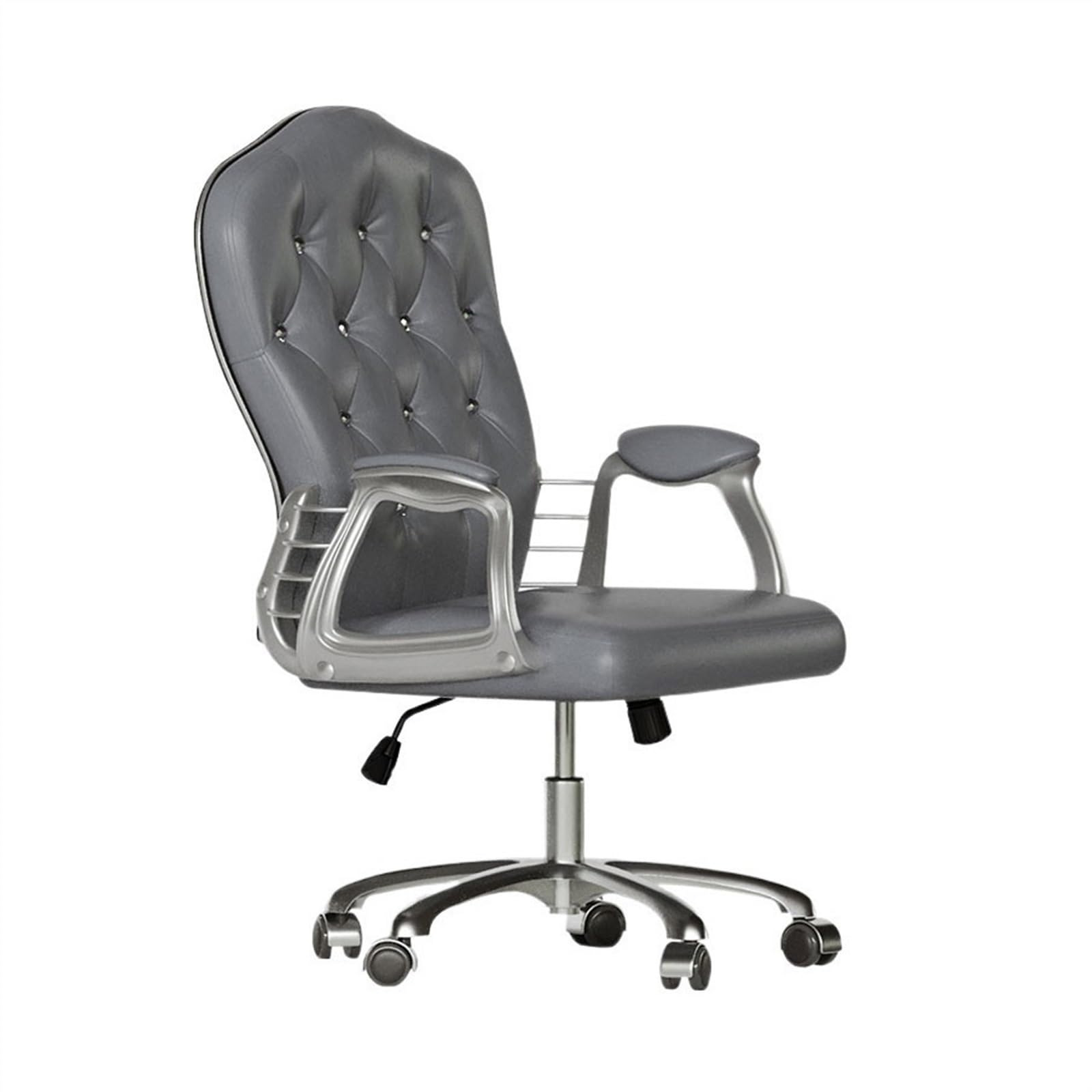 Zhaoj24-05 Bürostuhl Ergonomischer Luxus Moderne Computer Stuhl Buch Büro Aufzug Drehstuhl Komfortable Sitzende Mode Haushalt Stuhl mit Hoher Rückenlehne Schreibtischstuhl(Grigio)