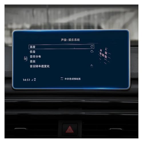 Navigations-Displayschutz Für A4 B9 S4 Für A5 S5 Für Q5 2016-2019 Auto GPS Radio Navigation Dashboard Displayschutzfolie LCD Gehärtetes Glas Navigation Schutzfolie(Dashboard)