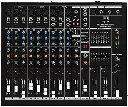 IMG STAGELINE PMX-64FX Powered Mixer 2 x 475 W schwarz