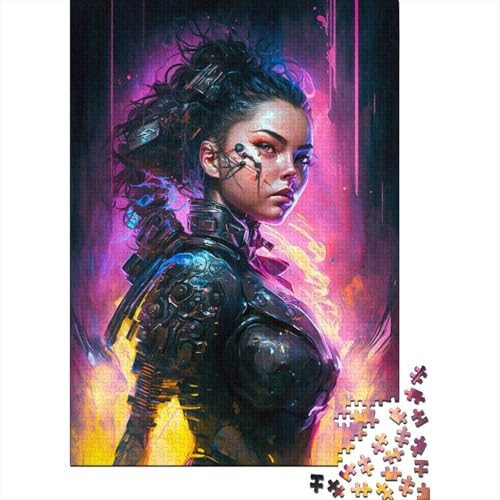 Neon Girl Puzzles Puzzles für Erwachsene und Jugendliche 1000 Teile Puzzles für Erwachsene und Jugendliche Anspruchsvolle Puzzles für Erwachsene 75x50cm