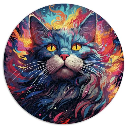 Puzzles Cosmic Cat Adventure, 1000 Teile, Puzzle für Erwachsene, 67,5 x 67,5 cm, Spielspielzeug für die Familie, Puzzle-Geschenk, anspruchsvoll, aber unterhaltsam und humorvoll