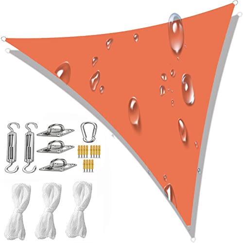 Sonnensegel Dreieckig,Wasserdicht,4,5x4,5x4,5m,Dreieckiges Sonnensegel Für Den Außenbereich,Dreieckiges Sonnensegel Mit 90% UVSchutz,Für Aktivitäten Im Außenbereich Auf Der Terrasse Im Garten
